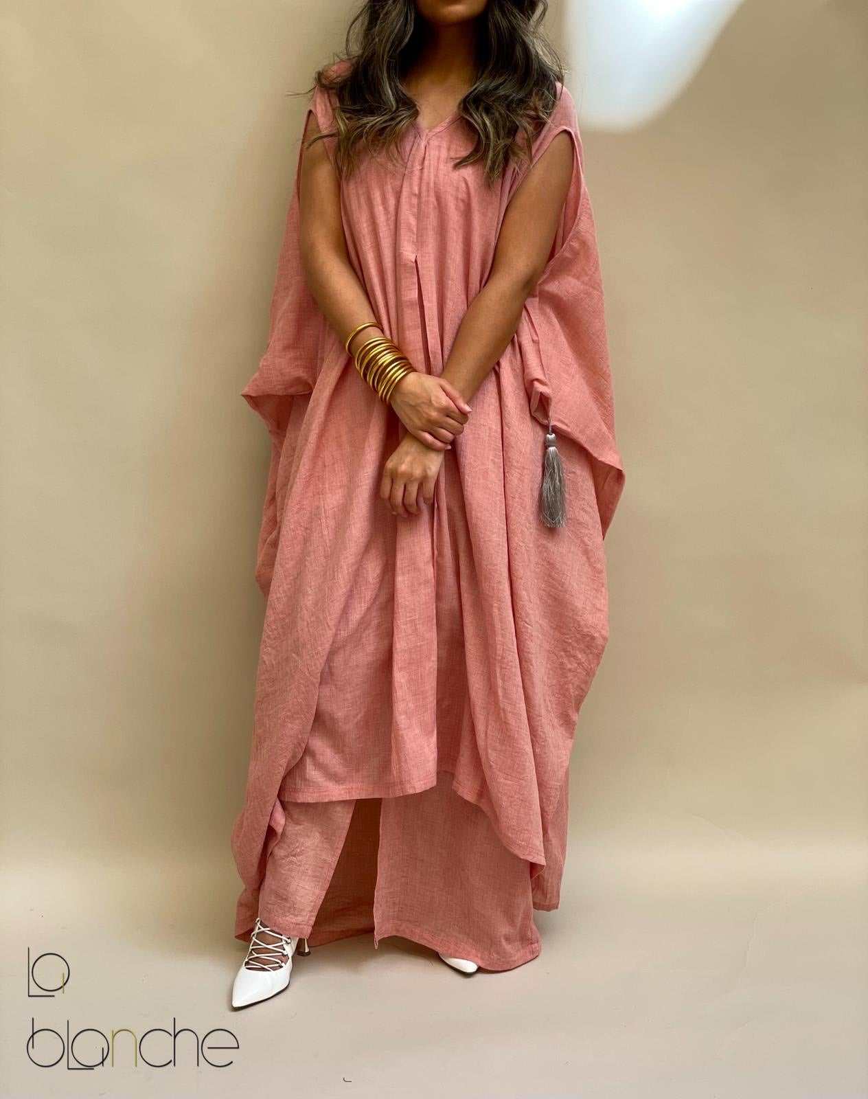 Signature Tasseled Kaftan ( Pink )